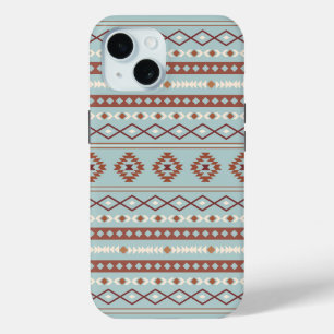 Aztec Mixed Motif Muster Rusts Cream Blue Case-Mate iPhone Hülle