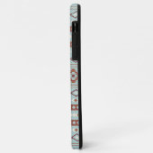 Aztec Mixed Motif Muster Rusts Cream Blue Case-Mate iPhone Hülle (Hinten/Links)