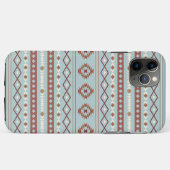 Aztec Mixed Motif Muster Rusts Cream Blue Case-Mate iPhone Hülle (Rückseite (Horizontal))