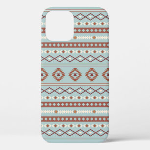 Aztec Mixed Motif Muster Rusts Cream Blue Case-Mate iPhone Hülle