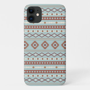 Aztec Mixed Motif Muster Rusts Cream Blue Case-Mate iPhone Hülle