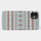 Aztec Mixed Motif Muster Rusts Cream Blue Case-Mate iPhone Hülle (Rückseite (Horizontal))