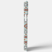 Aztec Mixed Motif Muster Rusts Cream Blue Case-Mate iPhone Hülle (Rückseite / Rechts)