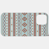 Aztec Mixed Motif Muster Rusts Cream Blue Case-Mate iPhone Hülle (Rückseite (Horizontal))