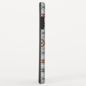 Aztec Mixed Motif Muster Rusts Cream Blue Case-Mate iPhone Hülle (Hinten/Rechts)