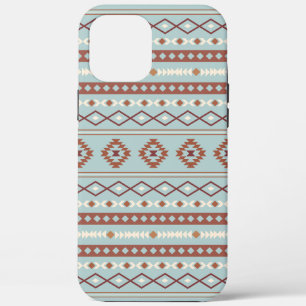 Aztec Mixed Motif Muster Rusts Cream Blue Case-Mate iPhone Hülle