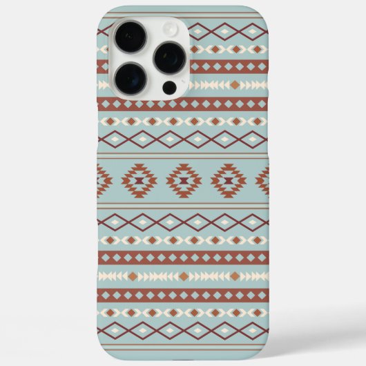 Aztec Mixed Motif Muster Rusts Cream Blue Case-Mate iPhone Hülle (Rückseite)