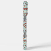 Aztec Mixed Motif Muster Rusts Cream Blue Case-Mate iPhone Hülle (Rückseite / Rechts)