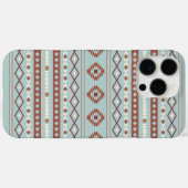 Aztec Mixed Motif Muster Rusts Cream Blue Case-Mate iPhone Hülle (Rückseite (Horizontal))