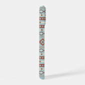 Aztec Mixed Motif Muster Rusts Cream Blue iPhone 15 Hülle (Rechte Seite)