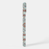 Aztec Mixed Motif Muster Rusts Cream Blue iPhone Hülle (Rechte Seite)