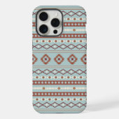 Aztec Mixed Motif Muster Rusts Cream Blue iPhone Hülle (Rückseite)