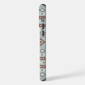 Aztec Mixed Motif Muster Rusts Cream Blue iPhone Hülle (Linke Seite)