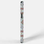 Aztec Mixed Motif Muster Rusts Cream Blue iPhone Hülle (Rechte Seite)