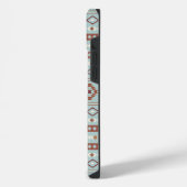 Aztec Mixed Motif Muster Rusts Cream Blue iPhone Hülle (Linke Seite)