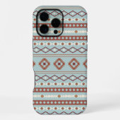 Aztec Mixed Motif Muster Rusts Cream Blue iPhone Hülle (Rückseite)