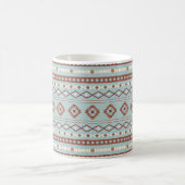 Aztec Mixed Motif Muster Rusts Cream Blue Kaffeetasse (Mittel)