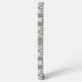 Aztec Mixed Motif Muster Rusts Cream Blue Samsung Galaxy Hülle (Linke Seite)