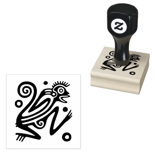 Aztec Monkey Art Rubber Briefmarke Gummistempel (Stempel)