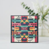 Aztec-Motiv Einladung (Stehend Vorderseite)