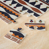 Aztec-Motiv, nahtloses Musterdesign Puzzle (Seite)