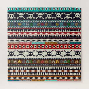 Aztec-Motiv, nahtloses Musterdesign Puzzle