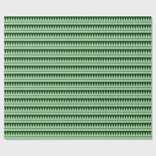 Aztec Mountains - Verblasenes Grün auf Dunkelwaldg Geschenkpapier (Flach)