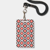 Aztec-Muster Ausweis (Vorderseite mit Lanyard)