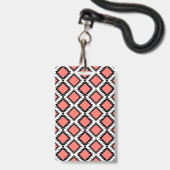 Aztec-Muster Ausweis (Rückseite mit Lanyard)