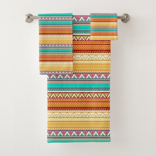 Aztec-Muster Badhandtuch Set (Insitu)