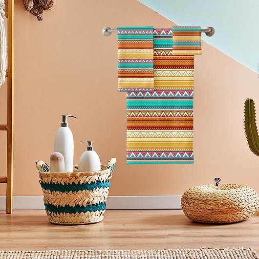 Aztec-Muster Badhandtuch Set