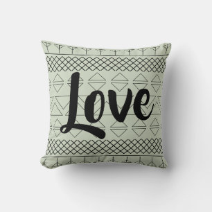 Aztec-Muster der grünen Liebe Geometrie Südwesten Kissen