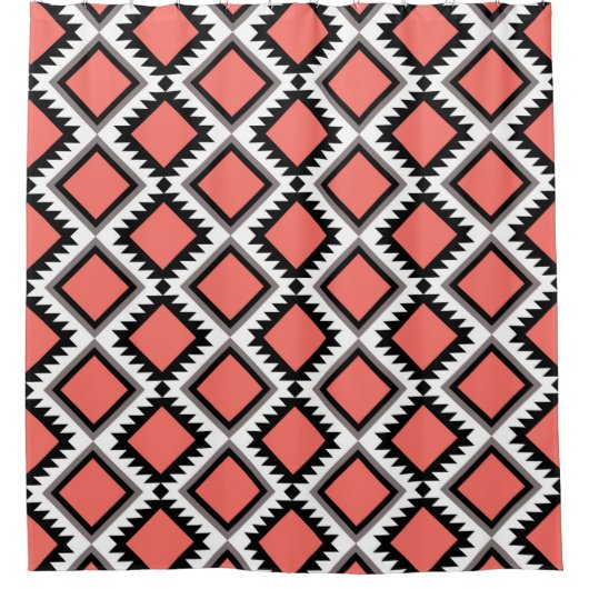 Aztec-Muster Duschvorhang (Vorderseite)