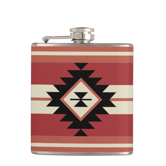 Aztec-Muster Flachmann (Vorderseite)