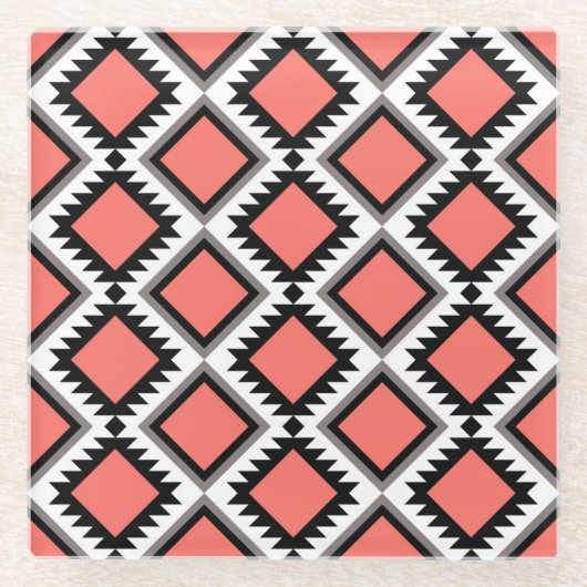 Aztec-Muster Glasuntersetzer (Vorderseite)