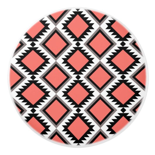 Aztec-Muster Keramikknauf (Vorderseite)