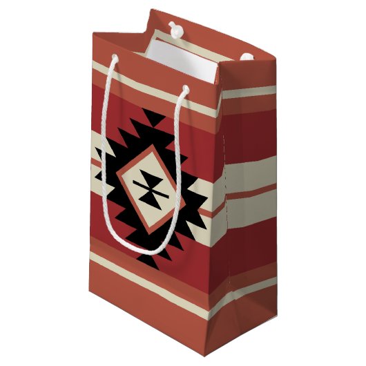 Aztec-Muster Kleine Geschenktüte (Vorderseite Schrägansicht)