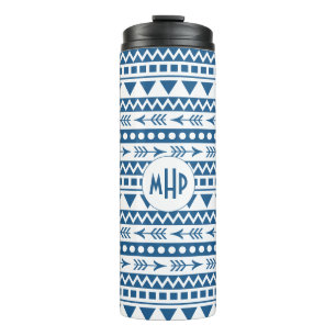 Aztec Muster kundenspezifisch monogramm Thermosbecher