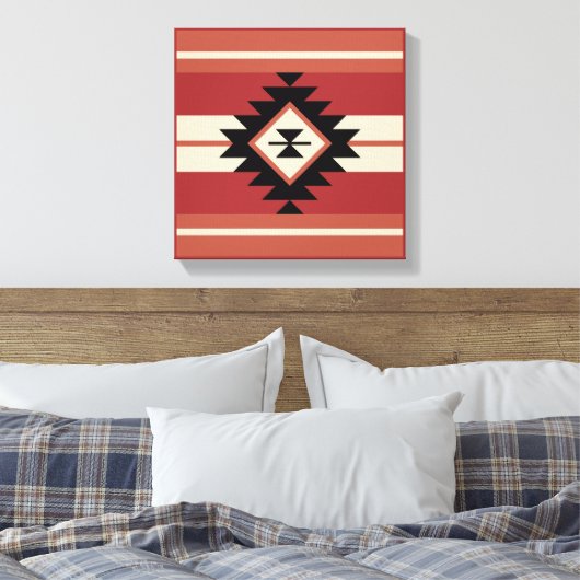 Aztec-Muster Leinwanddruck (Insitu (Schlafzimmer))