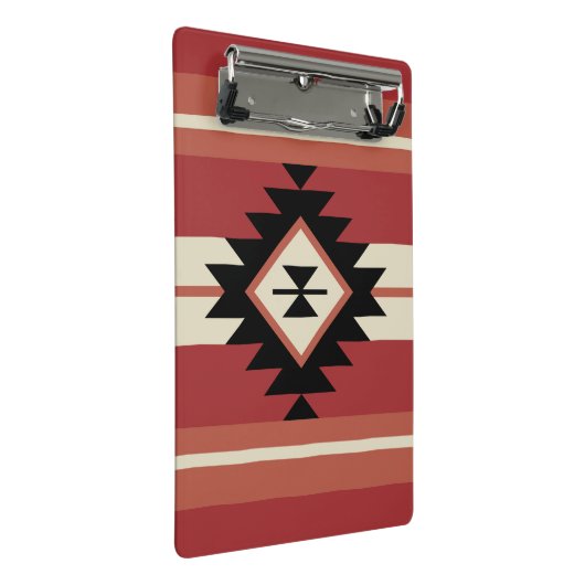 Aztec-Muster Mini Klemmbrett (Schrägansicht)