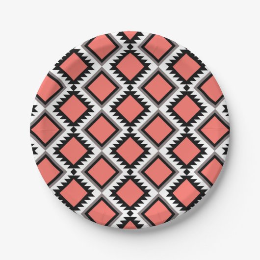 Aztec-Muster Pappteller (Vorderseite)