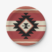 Aztec-Muster Pappteller (Vorderseite)