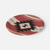 Aztec-Muster Pappteller (Schrägansicht)