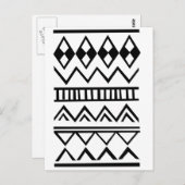 Aztec-Muster Postkarte (Vorne/Hinten)