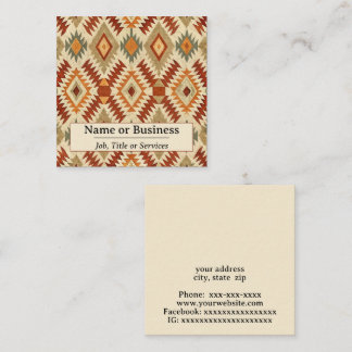 Aztec-Muster Quadratische Visitenkarte