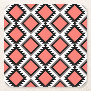 Aztec-Muster Rechteckiger Pappuntersetzer