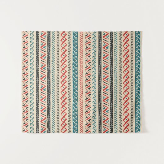 Aztec-Mustertapestry Wandteppich (Vorderseite (Horizontal))