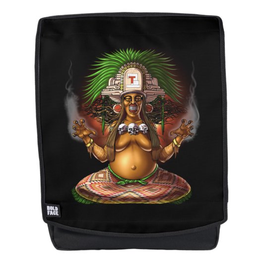 Aztec Mythology Deity Cihuateteo Rucksack (Vorderseite)