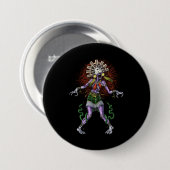 Aztec Mythology Deity Tzitzimitl Button (Vorne & Hinten)