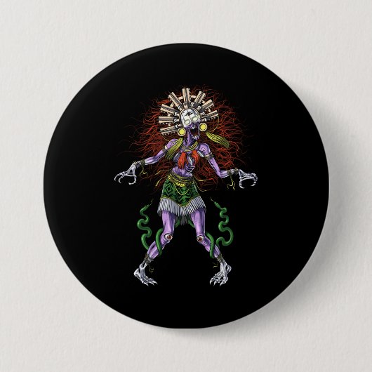 Aztec Mythology Deity Tzitzimitl Button (Vorderseite)